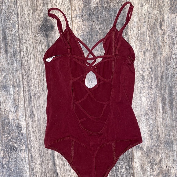 Burgundy Body Suit - Picture 2 of 3